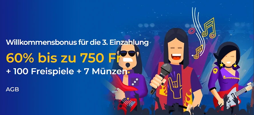Willkommensbonus für die dritte Einzahlung